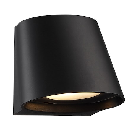 Dweled Mod 7in LED Indoor and Outdoor Wall Light 3000K in Black WS-W656
